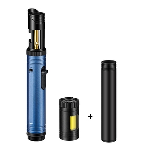 ไฟแช็คแก๊สเหล็กเปลวไฟสีน้ำเงินแบบปรับแต่งได้ พร้อมหลอดไฟแบบยืดหดได้ ไฟ COB ขายส่ง สำหรับกิจกรรมกลางแจ้ง ปิ้งย่าง ตั้งแคมป์ <span class=keywords><strong>กัน</strong></span>ลม - Product Image 3