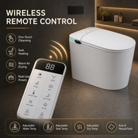 WC intelligent avec bidet intégré, chasse d'eau automatique et siège chauffant, ensemble WC monobloc en céramique pour projets de rénovation