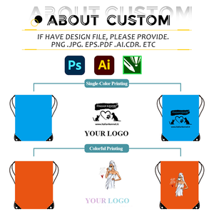 맞춤형 로고 인쇄 나일론 드로스트링 쇼핑백 홍보용 휴대용 선물 체육관 스포츠 백팩 - Product Image 3