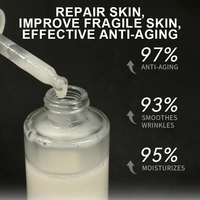Répare la peau Anti-âge sérum au collagène pour le visage éclaircissant et rétrécissant l'essence des pores acide ascorbique raffermissant 5 en 1 sérum pour le visage