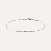 Bracelet Minimaliste Haut de Gamme Personnalisé en Zirconia Colorée S925, Meilleure Vente, Très Demandé