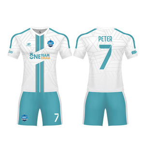 School blue cool football jersey football suit player sports uniform design training t-shirt - Product Image 6