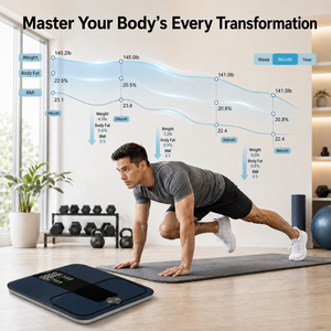 Báscula de baño inteligente con Bluetooth, pantalla grande premium de vidrio templado, báscula digital electrónica para medir el peso corporal y el IMC. - Product Image 3