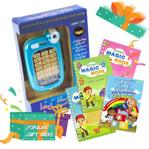 Juegos electrónicos hechos a medida para niños, pequeños equipos educativos para edades tempranas, para bebés, portátiles, alfabeto, musulmán, árabe, juguetes para teléfono