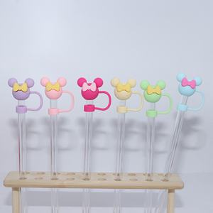 Cubierta de Pajita con Diseño de Cabeza de Anime para Vaso de Agua, 10mm, Antipolvo y Antiderrames, Tapa de Plástico, Nuevo Diseño, Accesorios para Bebidas - Product Image 2