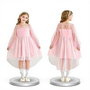 Nuevo Vestido de Princesa de Encaje de Manga Larga para Niñas 2026, Diseño Festivo de Malla, Vestido de Actuación Navideña para Niñas - Product Image 1