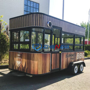 Rimorchio Mobile per Dolci, Pasticceria, Caffè e Alimenti, Carrello per Frutta e Verdura, Piccolo Food Truck con Cucina Completa - Product Image 4