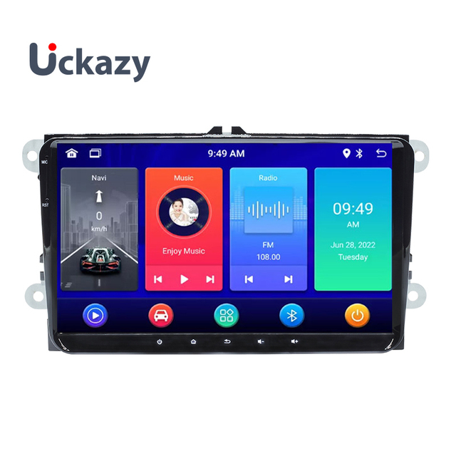 Android 14 Car Stereo GPS OBD2 Amplifier for VW Passat/B6/B7 CC T5 Skoda Octavia2/Superb Seat Leon/Golf 56-HD Touchscreen