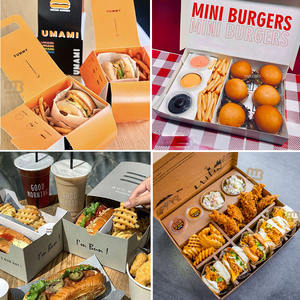 Boîte à hamburger en carton rose personnalisée pour frites, <span class=keywords><strong>sandwich</strong></span>, frites, hamburger, emballage pour <span class=keywords><strong>poulet</strong></span> frit, boîte à nourriture en carton - Product Image 5