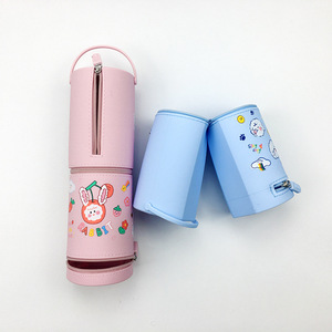 <b>Pencil</b> Stand Holder for School Stationery Case Bag Factory Price Foldable Kawaii Animal Bunny Shape Silicone Pen Bag Opp Bag - Product Image 1