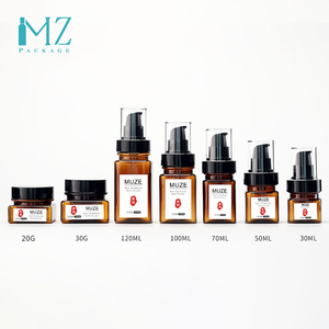 Chine Vente en gros Flacon compte-gouttes d'huile essentielle 30/50/70/100/120Ml 20/30G Flacon compte-gouttes en verre transparent Bouteilles cosmétiques - Product Image 2