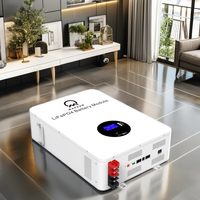 Batería Powerwall Lifepo4 para uso doméstico, batería de almacenamiento de 5kWh, conexión de red híbrida certificada con puerto de comunicación MSDS CAN RS485