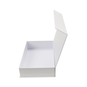 Luxury Eco Friendly Custom Book Shape Hard Flip Top <b>White</b> Small Folding Paper <b>Box</b> Magnetic Gift <b>Box</b> - Product Image 1