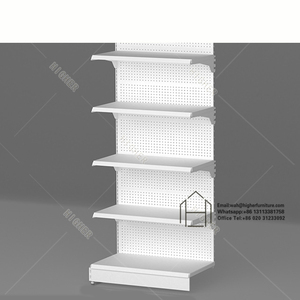 Equipo de tienda para montaje en pared Estantes <span class=keywords><strong>Foshan</strong></span> Estantes de almacén Accesorios Doble negro Estantes de supermercado al por mayor de madera - Product Image 5