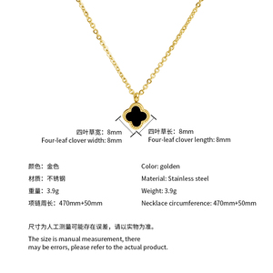 Collar de Trébol de Cuatro Hojas Chapado en Oro, Elegante y Moderno, Collar de Trébol de Cuatro Hojas para Mujer - Product Image 6