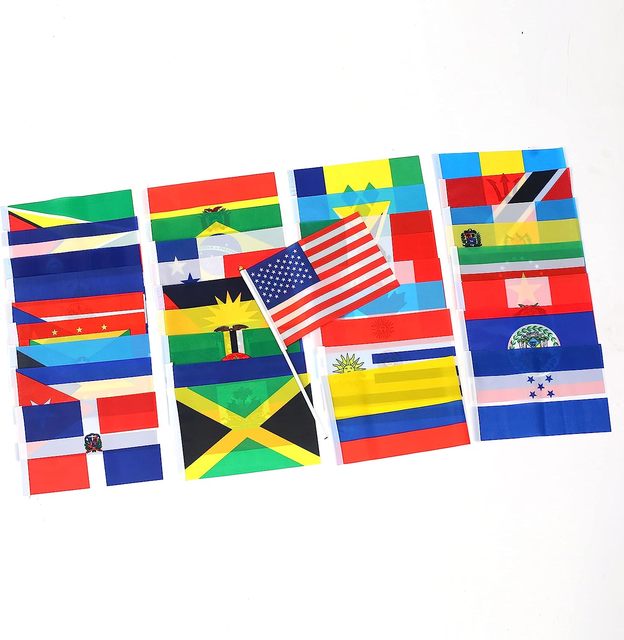 All America Countries  Hand Wave National Flags for Sports Events Flags Customize Hand Wave Flags
