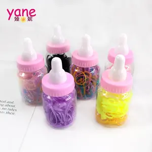 Эластичная Детская резинка для волос красочные резинки для волос в милой упаковке с молочной бутылкой
