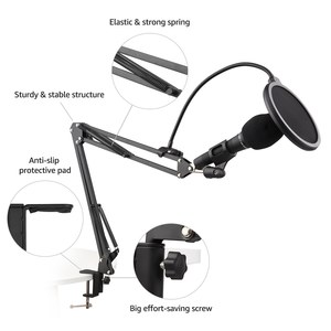 Chân Đỡ Micro Đặt Giá Đỡ Micro + Kẹp Bàn Kim Loại + Bộ Lọc + Ống Gió Xốp + Giá Treo Chống Sốc - Product Image 5
