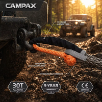 Tali Apung UHMWPE Soft Shackle 5-30t untuk Pemulihan Off-Road Overlanding 4x4, Bergungsseil