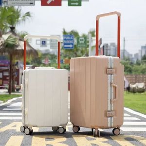 Maleta de Viaje para Mujer, Maleta con Marco de Aluminio y PC, Resistente, para Estudiantes, Gran Capacidad, con Contraseña, Ruedas Universales - Product Image 4