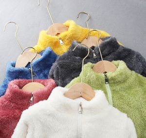 남여공용 키즈 양면 양털 아웃웨어 가을 겨울 캐주얼 지퍼 클로저 두꺼운 상의 아기에게 편안한 면 소재 - Product Image 4