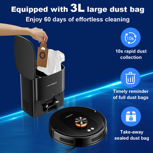Lds Robot Vacuum Cleaner & <b>Mop</b> Liectroux T9,wet Dry <b>Cleaning</b>,self Empty,multi-floor Map,6500pa,carpet Boost,anti-tangle Brushes - Product Image 4