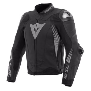 Blouson en cuir Dainese Super Speed 4 noir gris taille 50 pour la course moto - Product Image 1