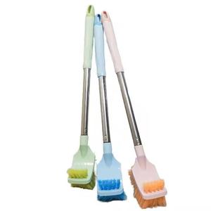 Brosse de nettoyage pour salle de bain TECHNOFIRST SOLUTION DHK65, manche long en PP, écologique, tête carrée en nylon, manche en acier inoxydable - Product Image 6