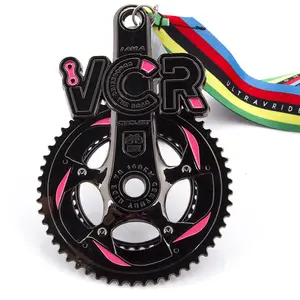 Yeni tasarım sert emaye kaplama spor madalya hatıra bisiklet 3d Metal madalya üreticisi