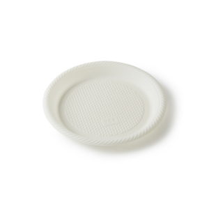 Assiettes jetables en amidon de maïs blanc, lot de 10 pouces, vaisselle biodégradable pour mariage avec 3 compartiments - Product Image 4