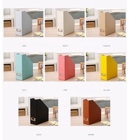 Organizador de escritorio de oficina personalizado, caja organizadora de archivos plegable de cartón, organizador de revistas, venta al por mayor