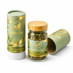 บรรจุภัณฑ์กล่องกระดาษแข็งทรงกระบอกสำหรับชา ชาใบหลวม กล่องของขวัญทรงกระบอกกลม พิมพ์ลายตามสั่ง โรงงาน OEM - Product Image 4