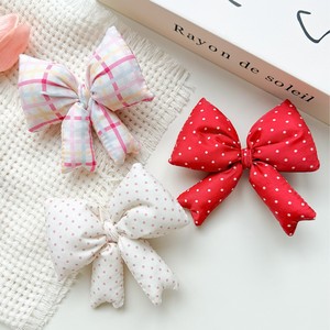 Fermaglio per capelli a fiocco scozzese <span class=keywords><strong>fresco</strong></span>, con imbottitura in cotone, dolce e carino, fiocco in tessuto tridimensionale, fermaglio a becco d'anatra, fatto a mano, regalo versatile - Product Image 2