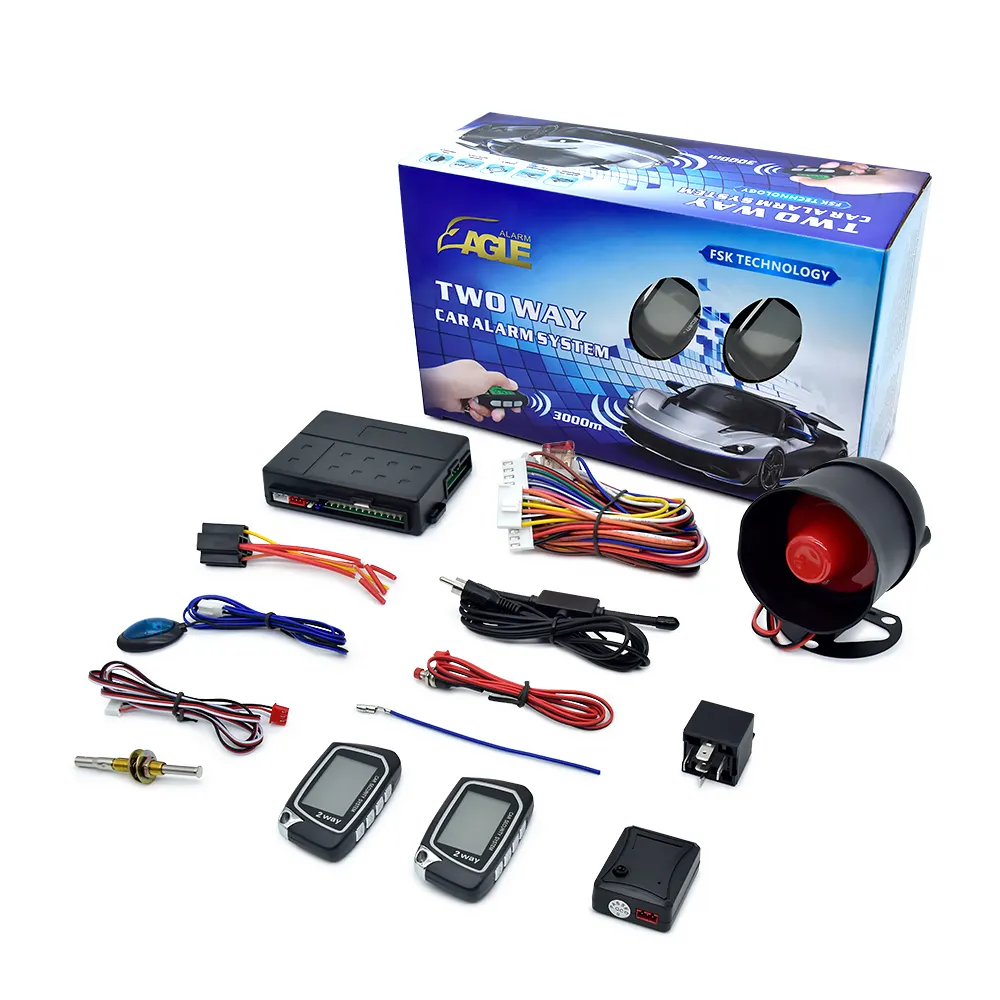 Hot Sell In Russisch Remote Motor Start Stopp System Smart Trunk Kaier kann Bus 2-Wege-Autoalarm