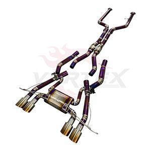 Sistema de escape Catback Vortex Purple Titanium con válvulas para BMW G80 M3 G82 M4 3.0T con tubos de escape cuádruples con acabado efecto quemado y sonido de tubería - Product Image 3