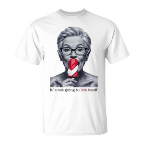 T-shirt Granny Licking Popsicle, avec image graphique amusante : It's Not Going To Lick Itself - Product Image 3