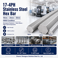 Barre hexagonale en acier inoxydable 17-4PH 19mm 24mm 30mm, état H900, pour fixations aérospatiales, tiges de soupape et composants à haute charge