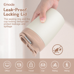 Taza de café de viaje de Venta caliente <span class=keywords><strong>con</strong></span> tapa de prensa a prueba de fugas 100% taza de café de acero inoxidable aislada reutilizable - Product Image 3