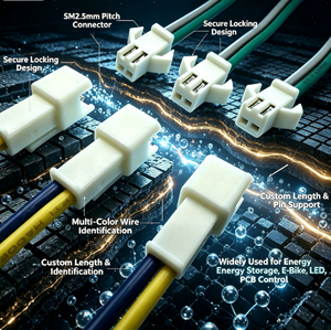 Kabel Penghubung Terminal Berkode Warna SM 2.5mm Ujung Tunggal untuk Lampu LED, Kabel Harness Papan Kontrol Elektronik Kecil - Product Image 1