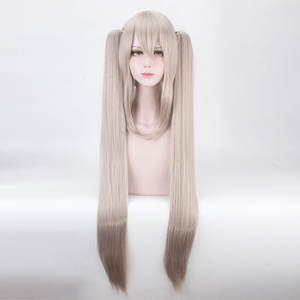 Peluca de Cosplay de Marie Antoinette de Fate/Grand Order, Ainizi, 80 cm, Rubio Grisáceo, con Dos Coletas, Cabello Sintético - Product Image 2