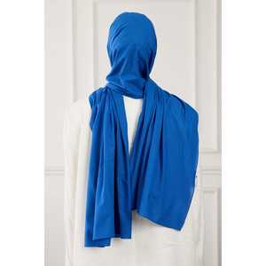 ผ้าคลุมกันแดดผ้าฝ้ายแท้ สีครามล้วน ผ้าพันคอยาวสำหรับผู้หญิง ผ้าฝ้าย 100% - Product Image 1