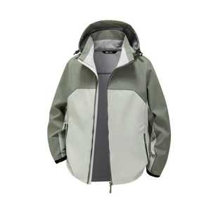 Windproof Jacket With Inner Liner Solid Color Contrast Winter Outdoor Workwear Team Uniform Corporate Use - Product Image 3