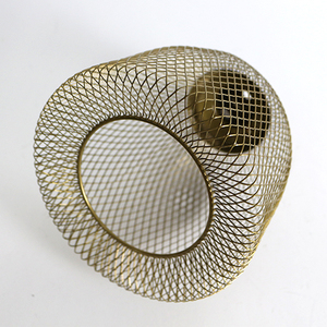 Bán Buôn Trang Trí Hiện Đại Dây Kim Loại Lưới Vàng Lồng Chụp Đèn Cho Mặt Dây Treo Ánh Sáng - Product Image 6