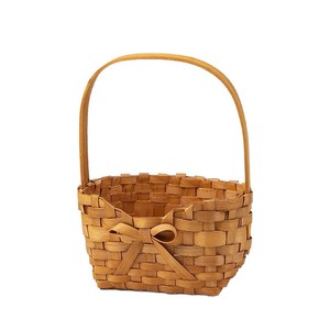 Handmade Woven Flower <b>Basket</b> Rectangle 2.0-3.0L <b>Storage</b> For Wedding Mother's Day Dragon Boat Festival - Product Image 5