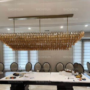 Lampadari Americani in Vetro di Murano Rosa per Cameretta Bambini Soggiorno Industriale Moderno <span class=keywords><strong>Lampadario</strong></span> in Rame e Vetro Soffiato a Mano - Product Image 6