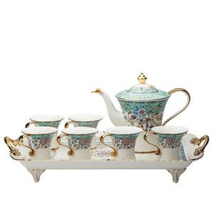 ชุดกาแฟเซรามิกเคลือบเงาสไตล์ยุโรปขายดีสำหรับจิบชายามบ่าย - Product Image 4