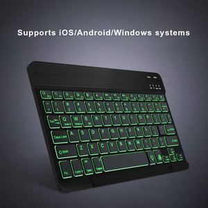Clavier sans fil fin et rétroéclairé en ABS, 78 touches, rechargeable, disposition US, à ciseaux, pour téléphone portable et iPad - Product Image 4