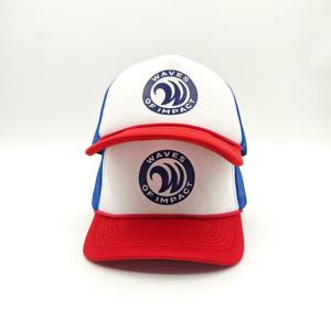 Gorras Trucker de Malla de 5 Paneles con Estampado Puff Personalizado de Alta Calidad, Gorra Ajustable con Cierre a Presión de Espuma, Diseño a Rayas, Venta al por Mayor, Unisex - Product Image 3