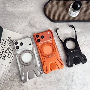 Funda de Teléfono Giratoria de Metal de Lujo de Alta Calidad para <span class=keywords><strong>iPhone</strong></span> 17 Pro Max, Funda Protectora Magnética Naranja para <span class=keywords><strong>iPhone</strong></span> 15 Pro Max - Product Image 2