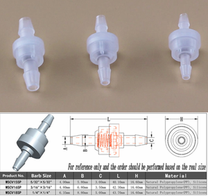 Válvula de retención unidireccional ABS sin retorno, válvula de retención de agua con resorte, tamaño grande, con/sin resorte, conexión de 3/16 barb, 4.8mm ID, suministro de agua - Product Image 6